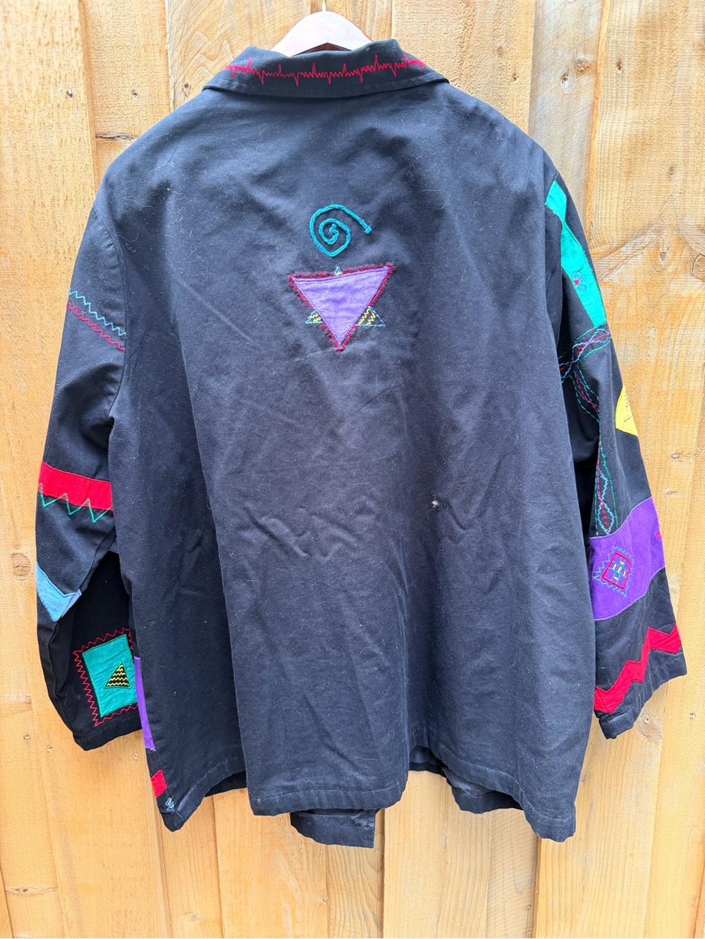 VTG Embroidered Liz & Me 100% Cotton Patchwork Art to Wear Button-Up Jacket- 3X - Picture 4 of 9